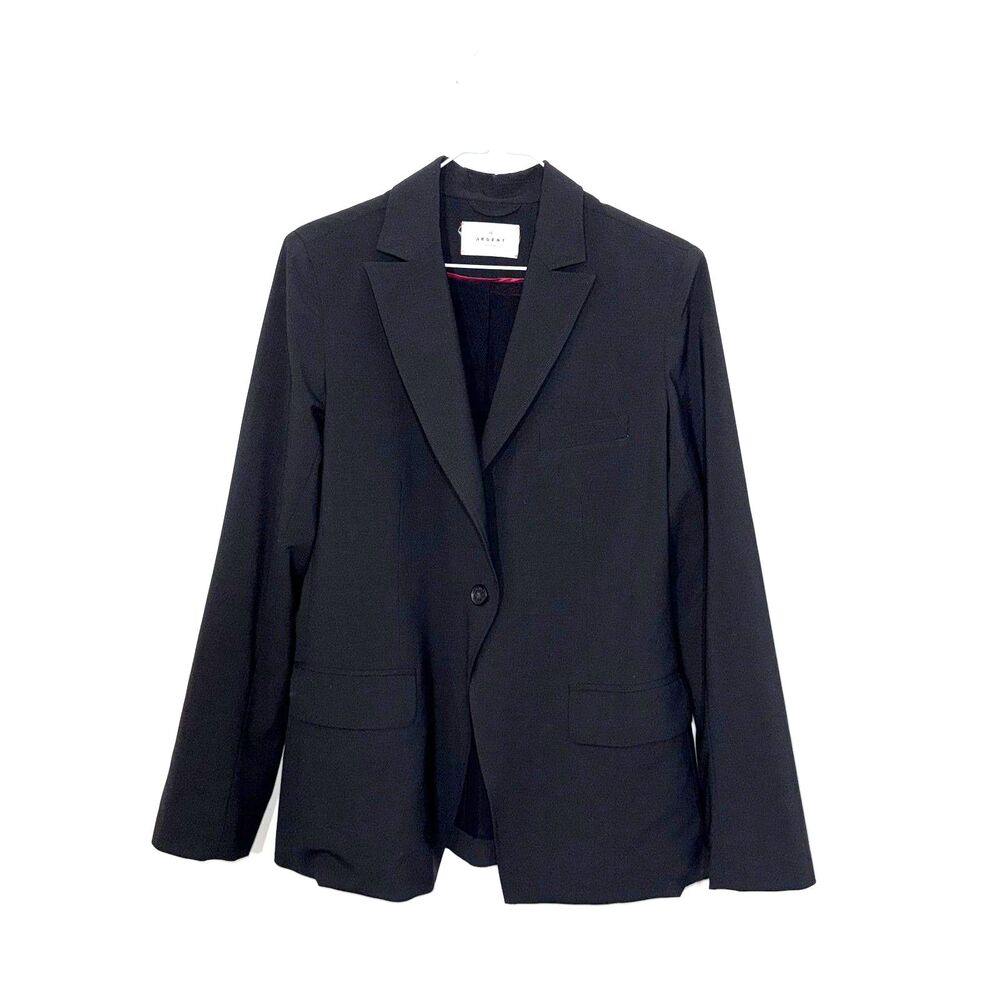 Argent Single Button Blazer - Black 12